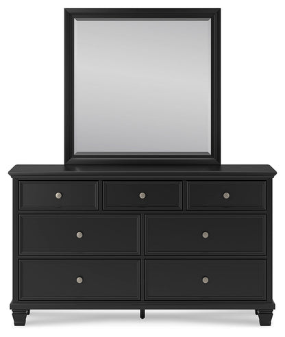 Lanolee King Panel Bed, Dresser and Mirror