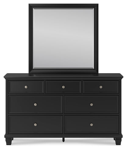 Lanolee King Panel Bed, Dresser, Mirror and Nightstand