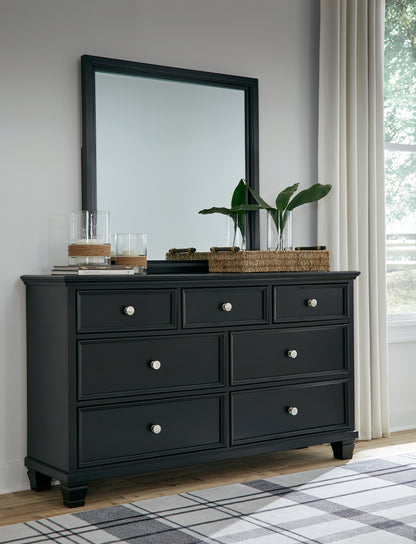 Lanolee King Panel Bed, Dresser, Mirror and 2 Nightstands