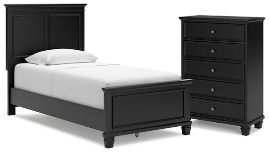 Lanolee Twin Panel Bed and Chest