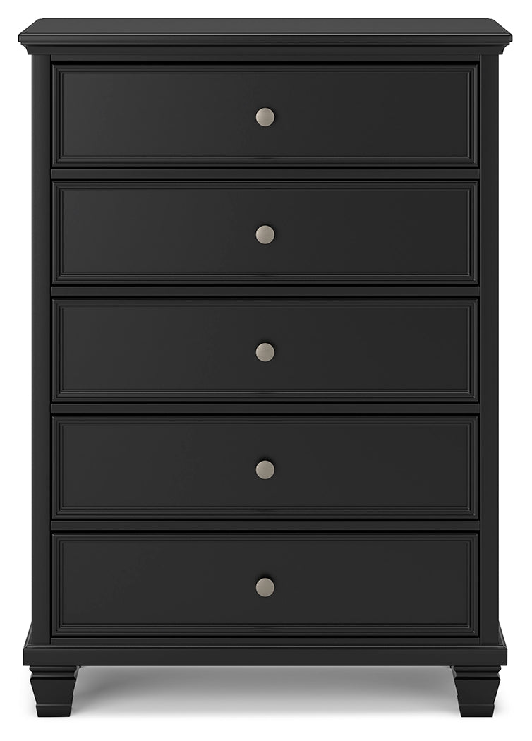 Lanolee King Panel Bed, Dresser, Mirror, Chest and 2 Nightstands