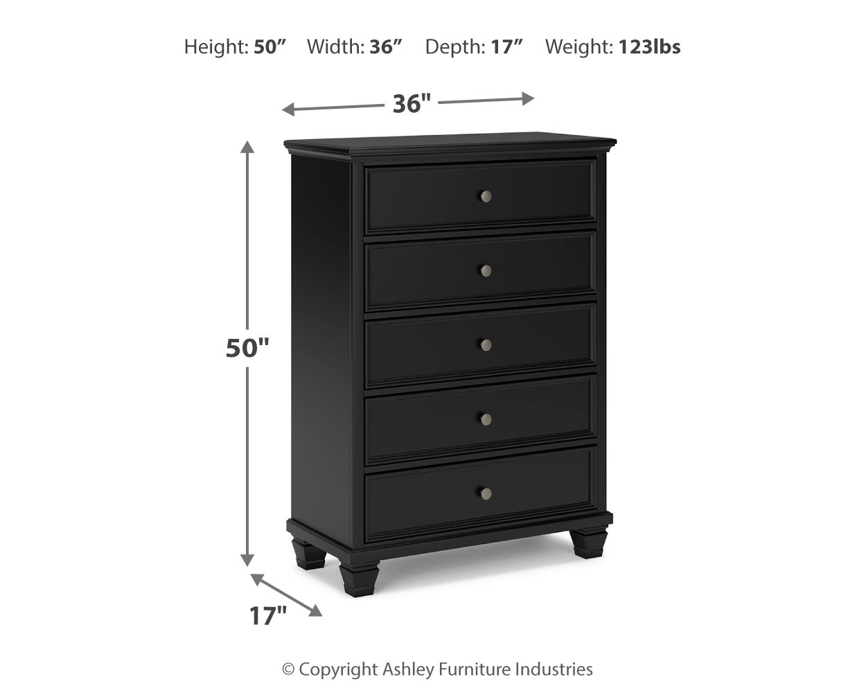 Lanolee Full Panel Bed and Chest