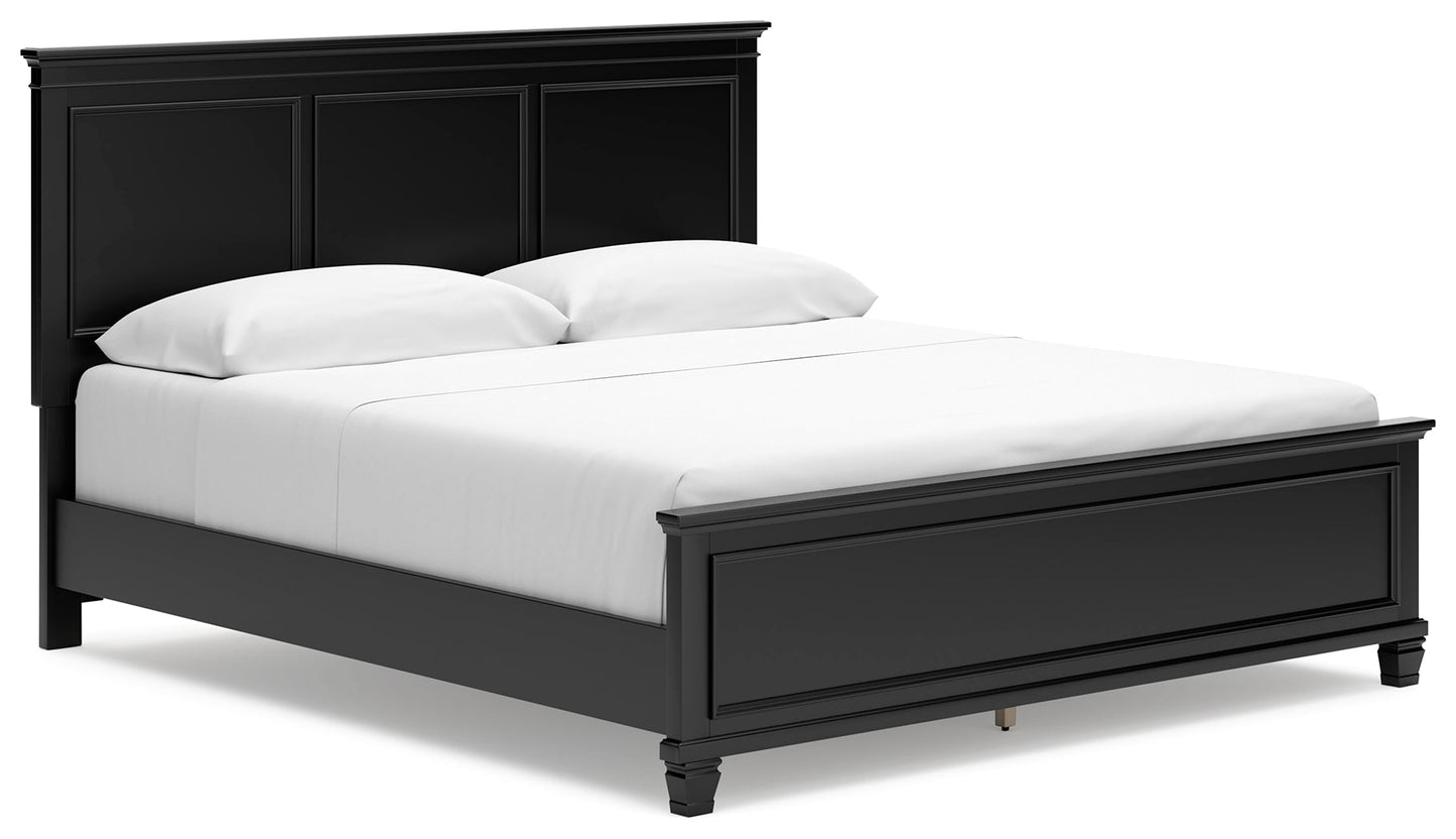 Lanolee California King Panel Bed, Dresser and Mirror
