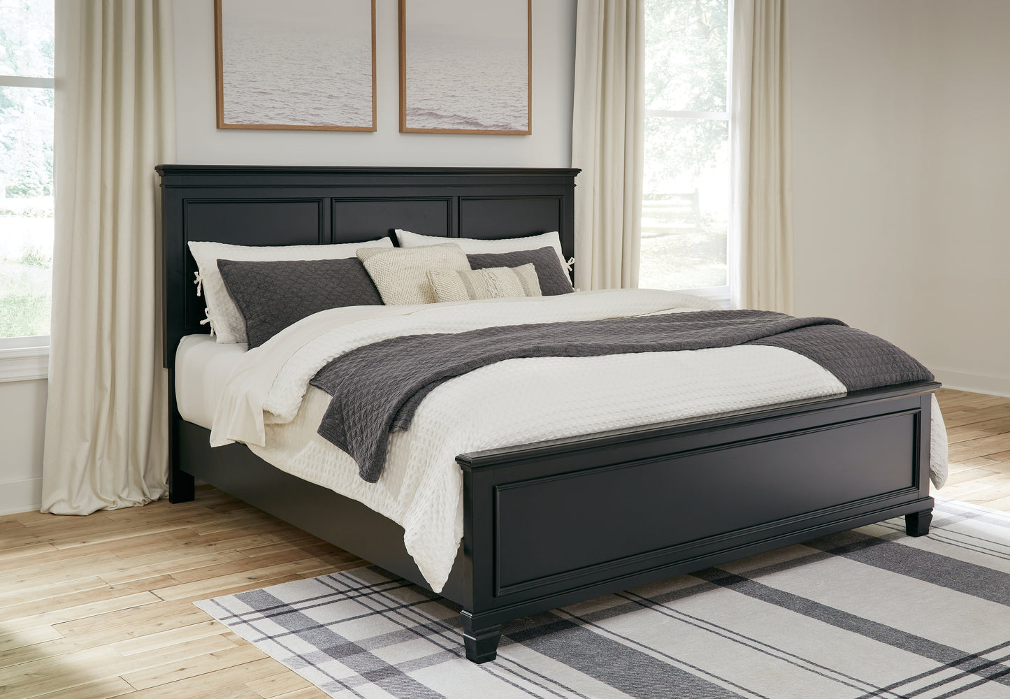 Lanolee King Panel Bed, Dresser, Mirror and 2 Nightstands