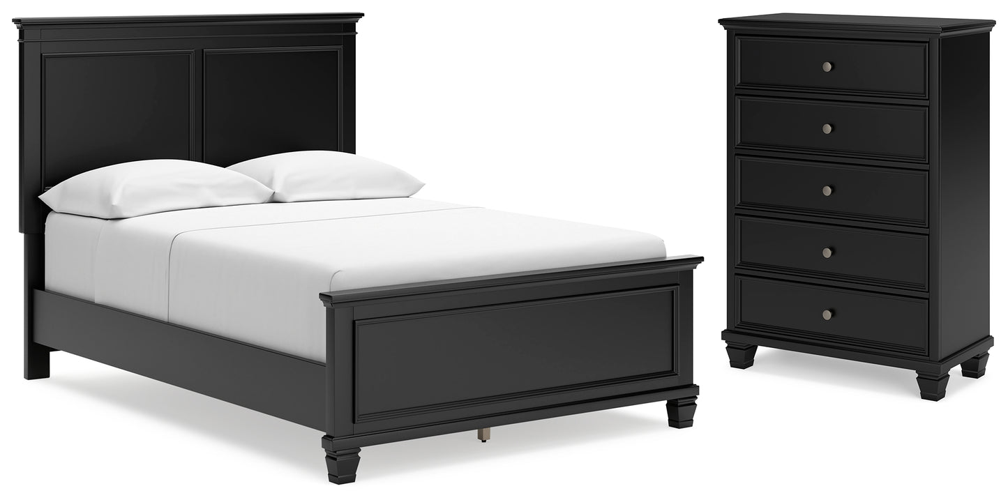 Lanolee Full Panel Bed and Chest