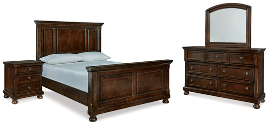 Porter Queen Panel Bed, Dresser, Mirror and Nightstand