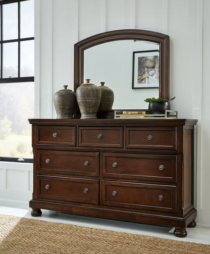 Porter King Sleigh Bed, Dresser, Mirror, Chest and Nightstand