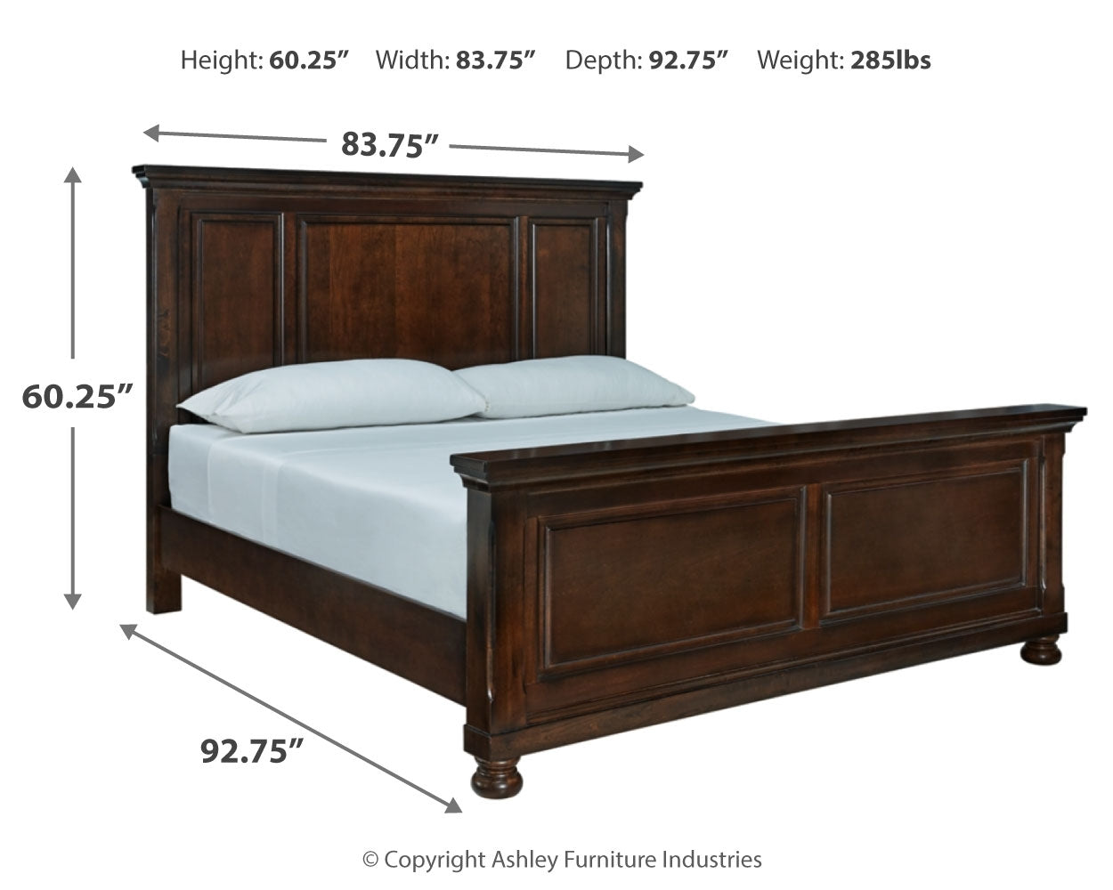 Porter California King Panel Bed, Dresser and Mirror