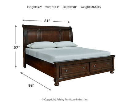 Porter California King Sleigh Bed, Dresser, Mirror and Nightstand