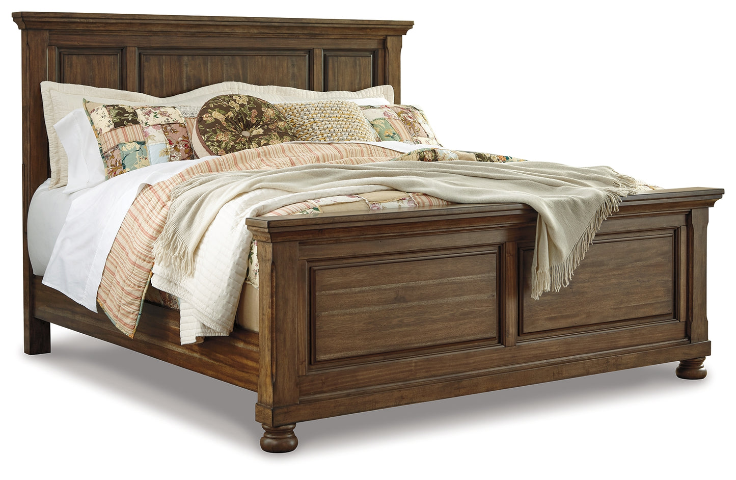 Flynnter King Panel Bed, Dresser, Mirror and 2 Nightstands