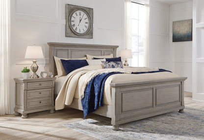 Lettner King Panel Bed, Dresser, Mirror and 2 Nightstands