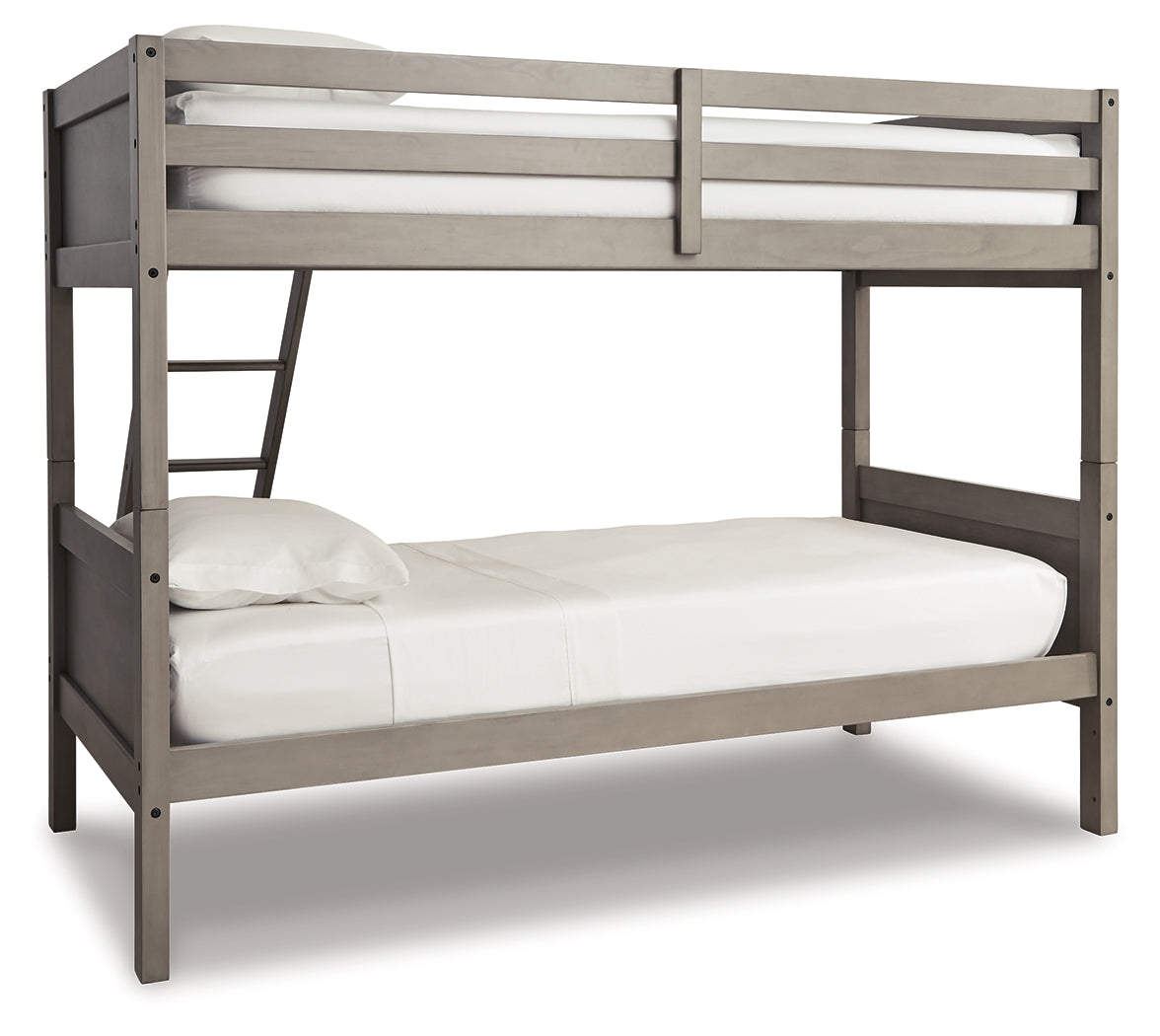 Lettner Twin over Twin Bunk Bed and 2 Mattresses