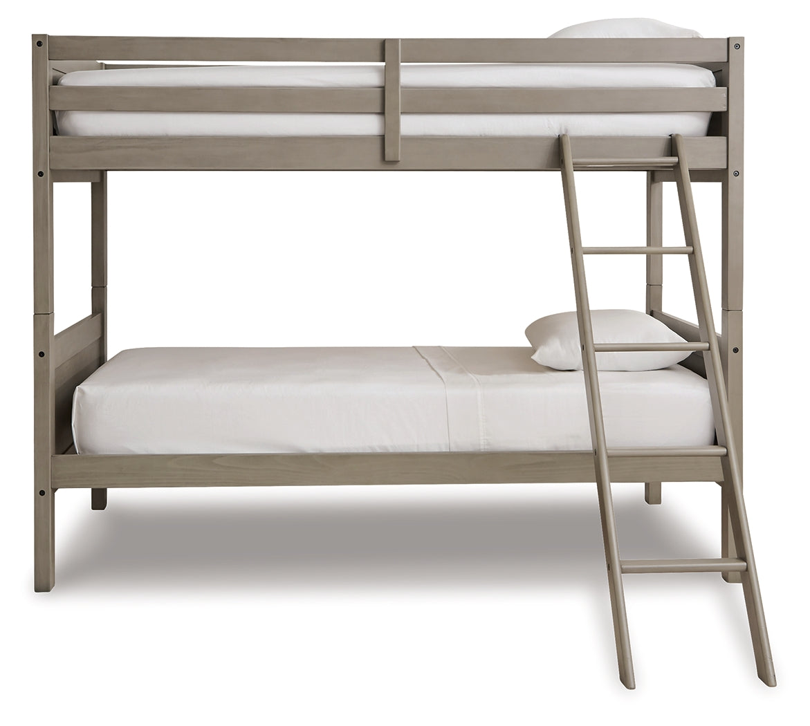 Lettner Twin over Twin Bunk Bed, 2 Mattresses and 2 Pillows