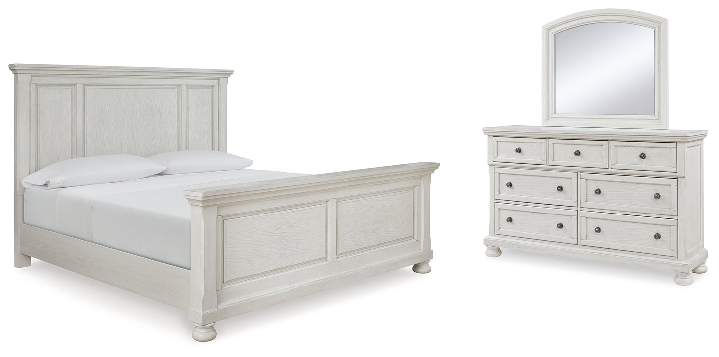 Robbinsdale Queen Panel Bed, Dresser and Mirror