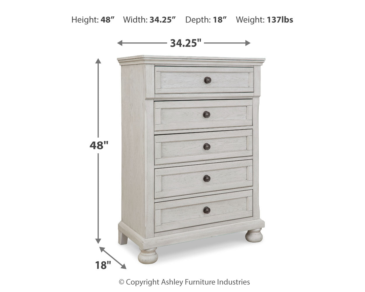 Robbinsdale Full Storage Sleigh Bed, Dresser, Mirror, Chest and Nightstand