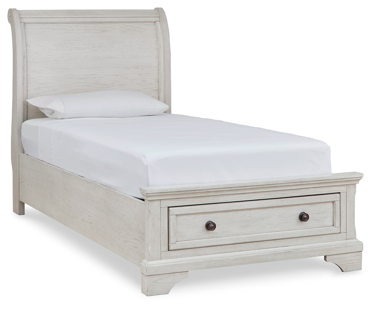 Robbinsdale Twin Storage Bed, Dresser, Mirror and Nightstand