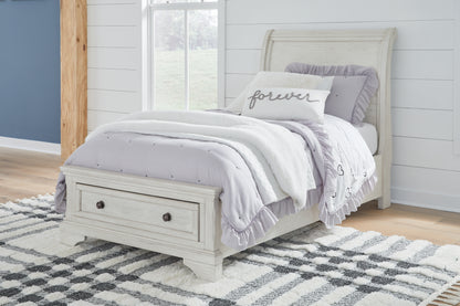 Robbinsdale Twin Sleigh Storage Bed, Dresser and Nightstand