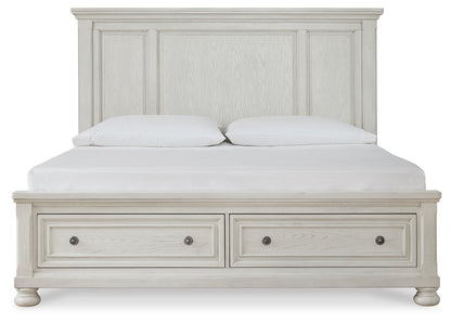 Robbinsdale Queen Panel Storage Bed, Dresser and Mirror