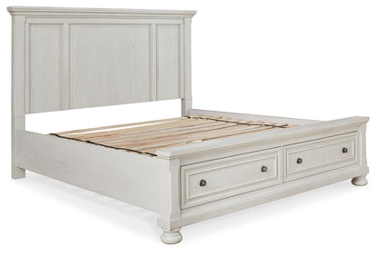 Robbinsdale King Panel Storage Bed, Dresser and Mirror