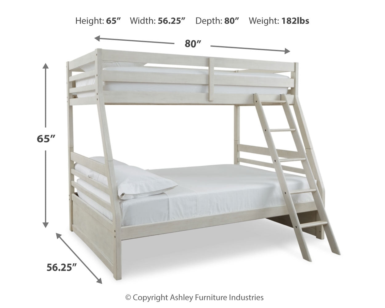 Robbinsdale Twin over Full Bunk Bed and Mattresses