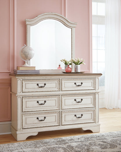 Realyn Full Panel Bed, Dresser and Mirror