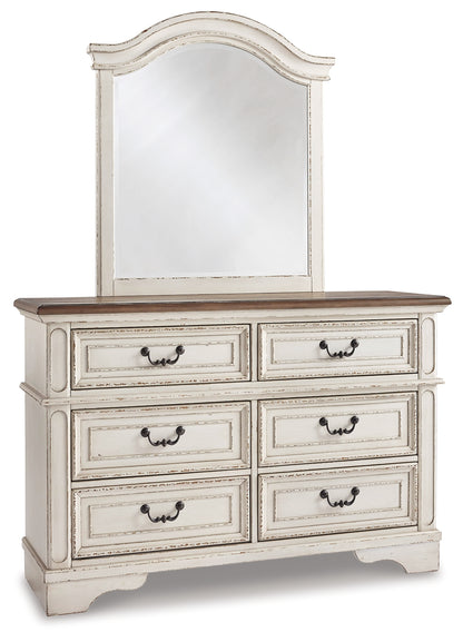 Realyn Full Panel Bed, Dresser, Mirror and Nightstand