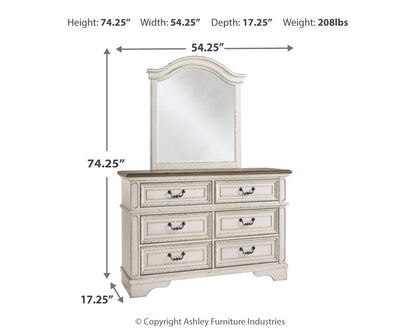 Realyn Full Panel Bed, Dresser, Mirror and Chest