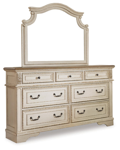 Realyn Queen Panel Bed, Dresser, Mirror and Chest