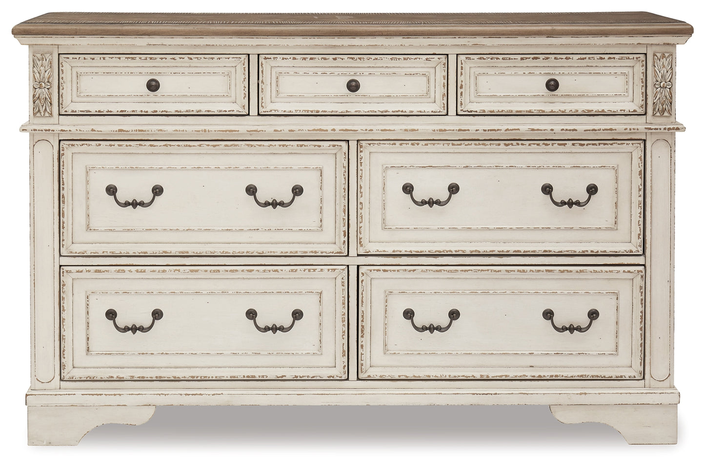 Realyn Queen Panel Bed, Dresser, Chest and 2 Nightstands