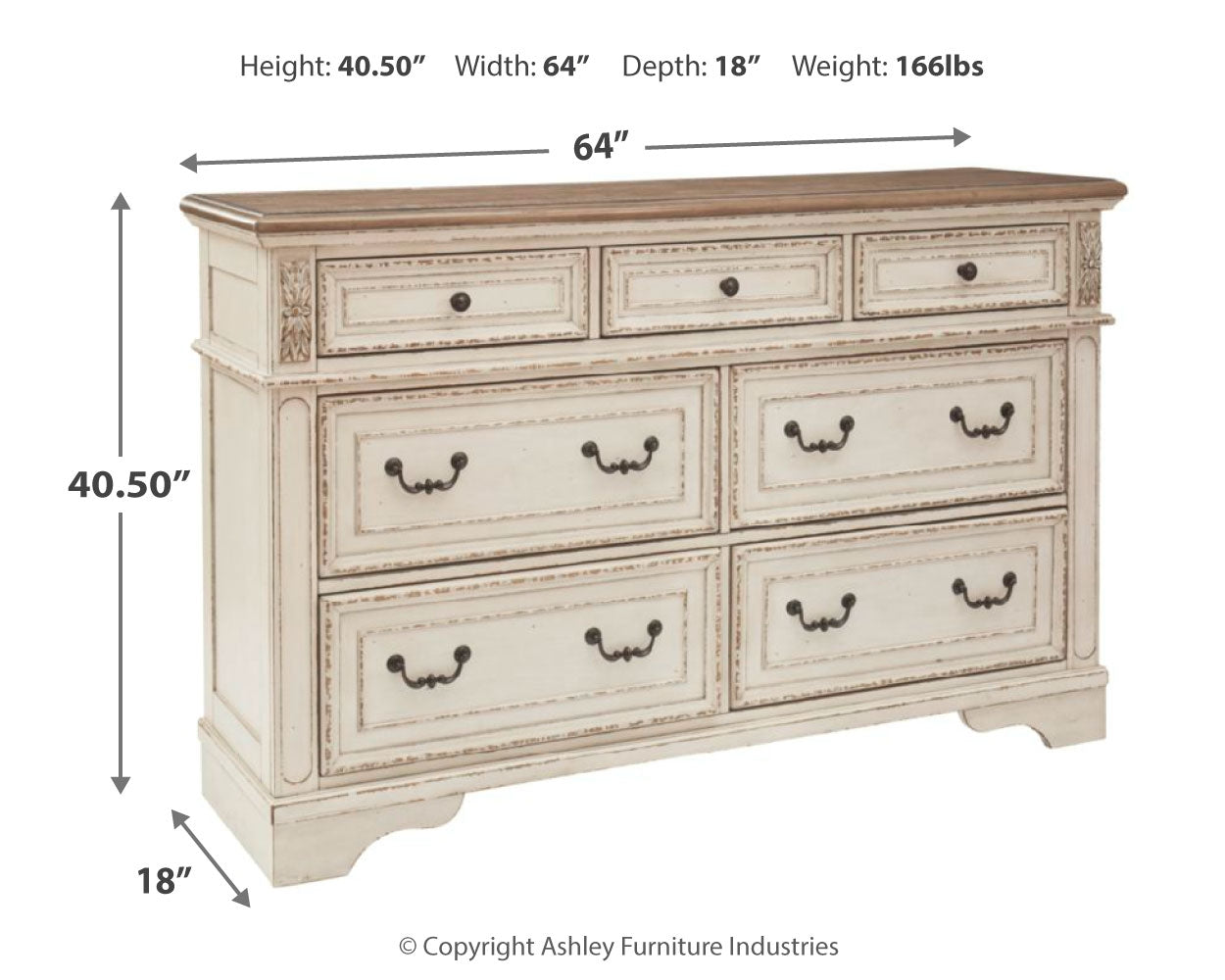 Realyn King Upholstered Panel Bed and Dresser