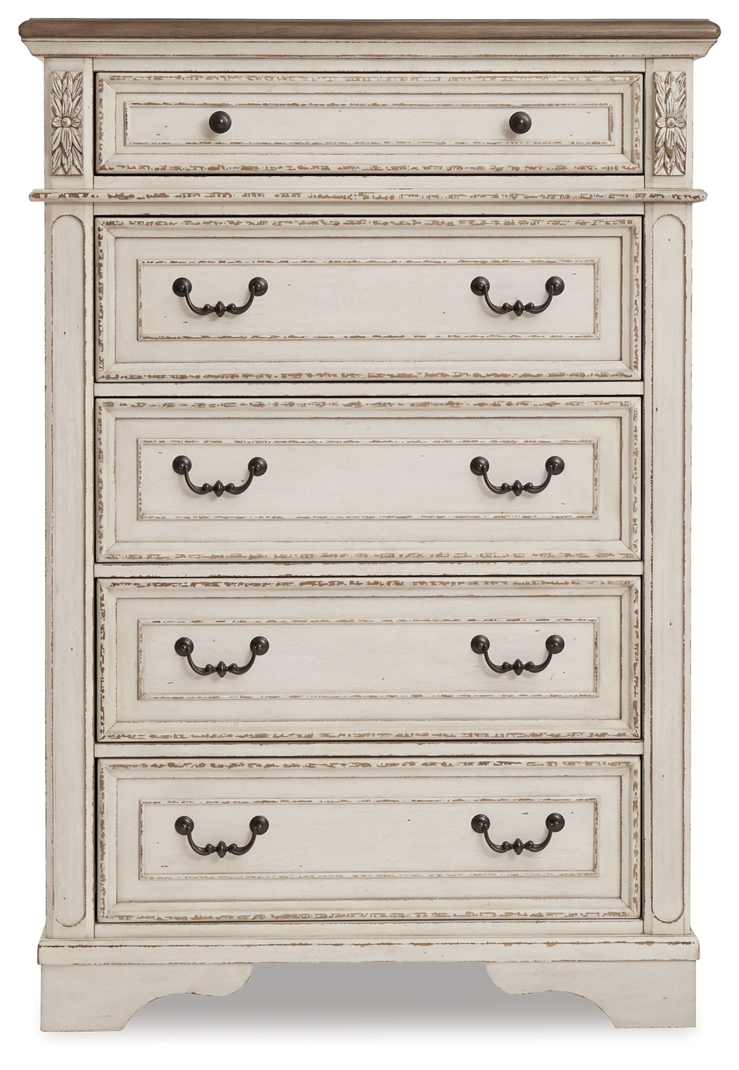 Realyn Queen Panel Bed, Dresser, Mirror and Chest