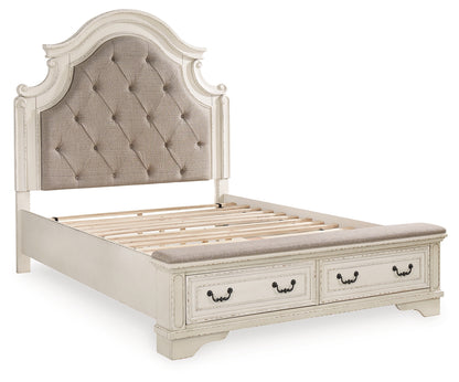 Realyn Queen Panel Bed, Dresser, Mirror, Chest and Nightstand