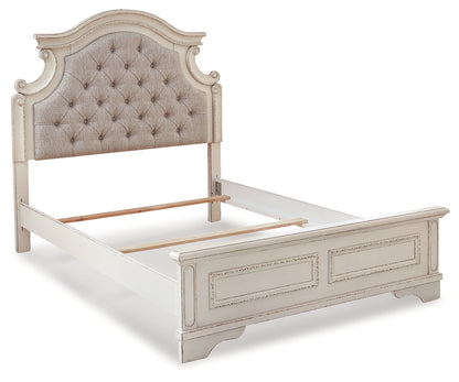 Realyn Full Upholstered Panel Bed with Dresser