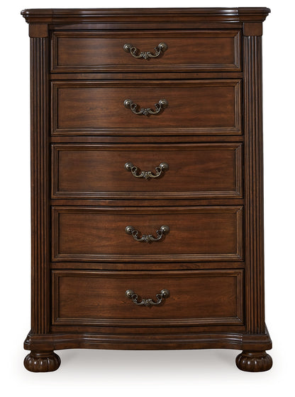 Lavinton Queen Poster Bed, Dresser, Mirror, Chest and 2 Nightstands