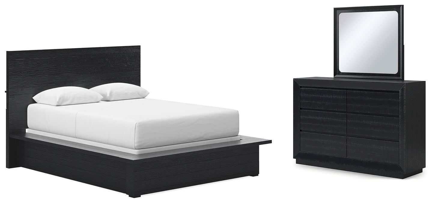 Londer Queen Panel Bed, Dresser and Mirror