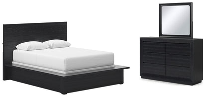 Londer Queen Panel Bed, Dresser and Mirror