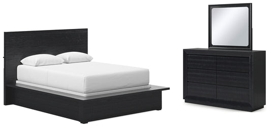 Londer Queen Panel Bed, Dresser and Mirror