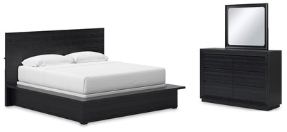 Londer King Panel Bed, Dresser and Mirror