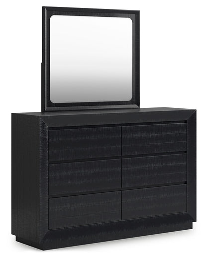 Londer California King Panel Bed, Dresser and Mirror