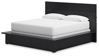 Londer California King Panel Bed, Dresser and Mirror
