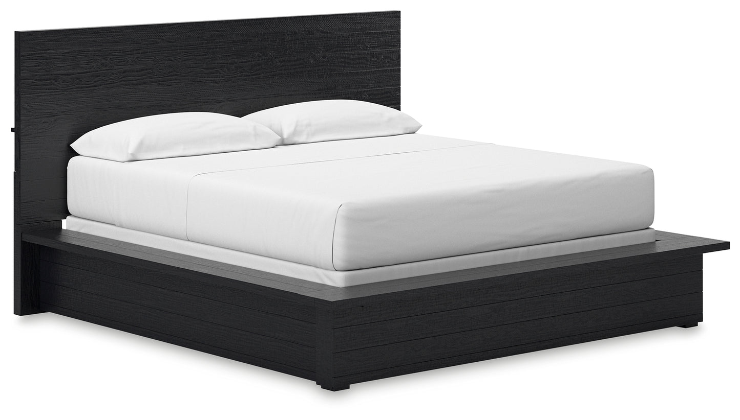 Londer California King Panel Bed, Dresser and Mirror