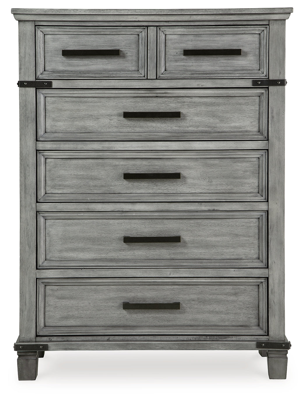 Russelyn California King Panel Bed, Dresser, Mirror, Chest and 2 Nightstands