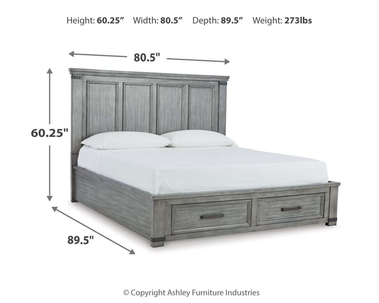 Russelyn California King Panel Bed, Dresser, Mirror, Chest and 2 Nightstands