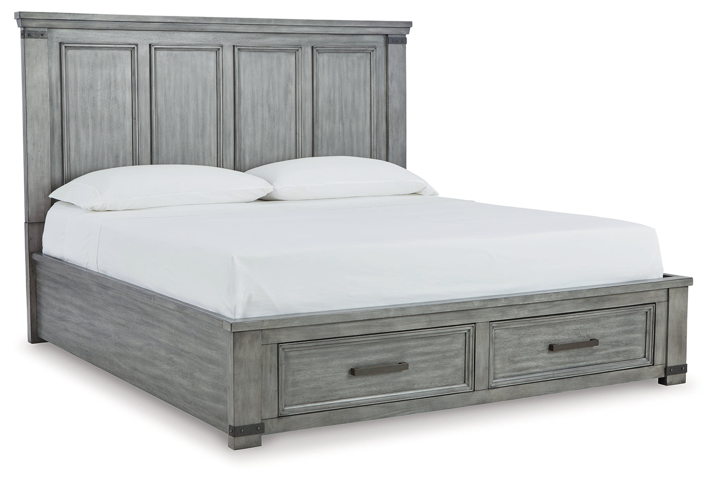 Russelyn California King Panel Bed, Dresser, Mirror, Chest and 2 Nightstands