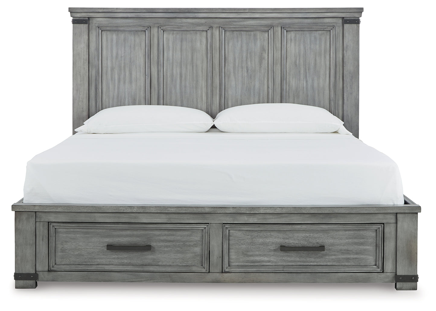 Russelyn King Panel Storage Bed, Dresser, Mirror and 2 Nightstands