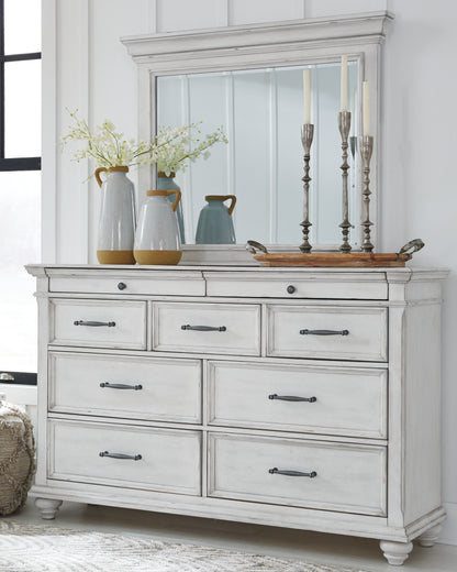 Kanwyn Queen Panel Bed, Dresser, Mirror and Nightstand