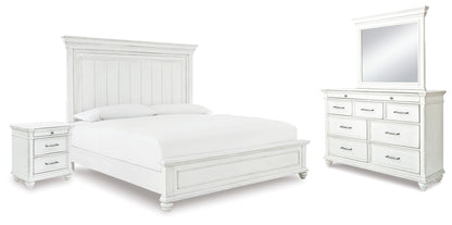 Kanwyn Queen Panel Bed, Dresser, Mirror and Nightstand