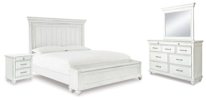 Kanwyn Queen Panel Storage Bed, Dresser, Mirror and Nightstand