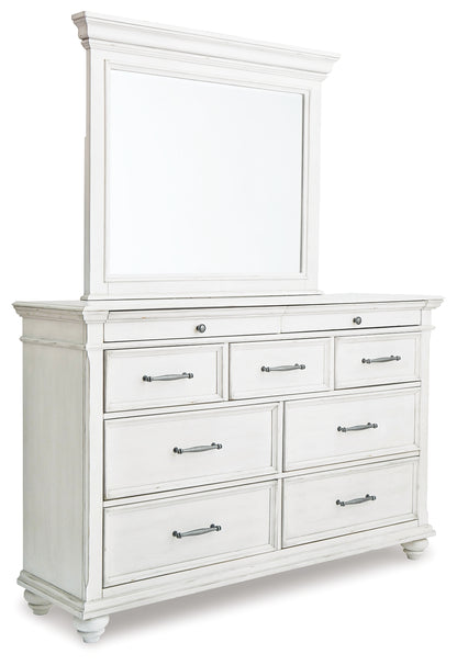 Kanwyn Queen Panel Storage Bed, Dresser, Mirror and Nightstand