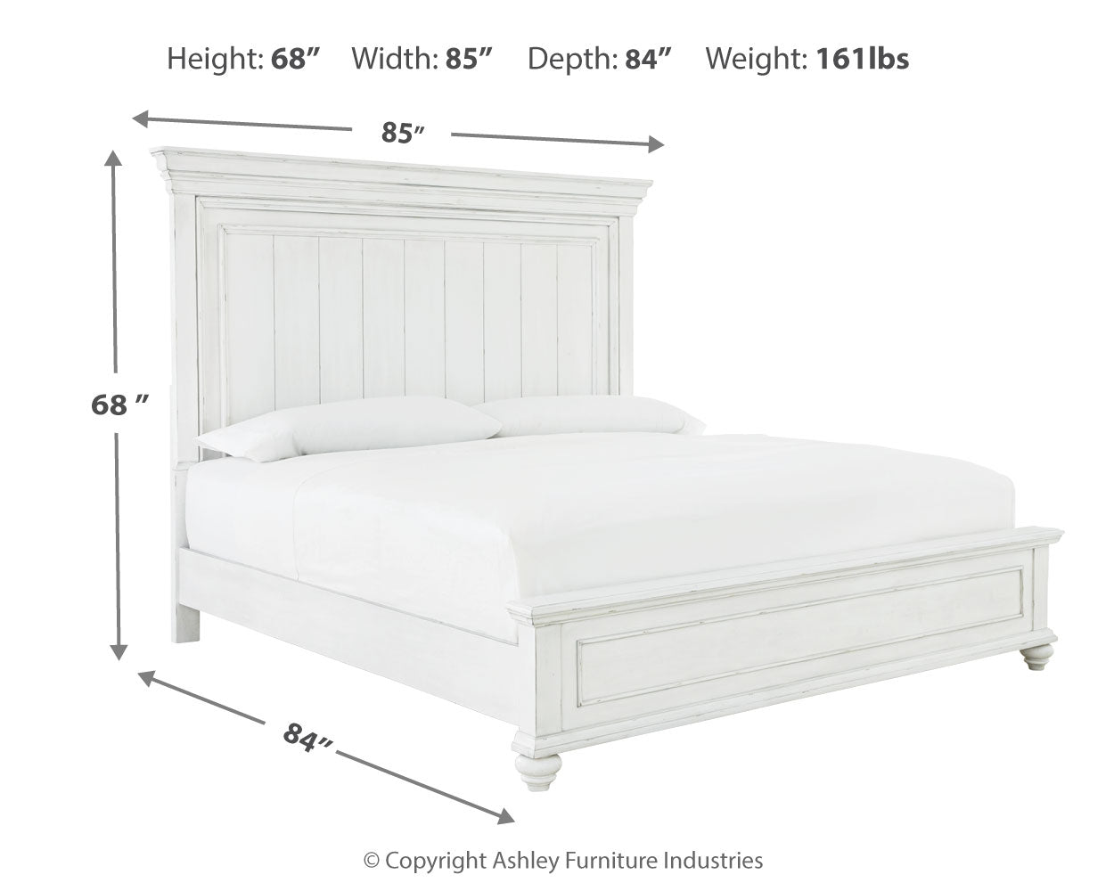 Kanwyn King Panel Bed, Dresser, Mirror and Nightstand